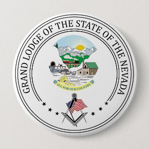Vrijmetselaarsloge van de staat Nevada Ronde Button 4,0 Cm