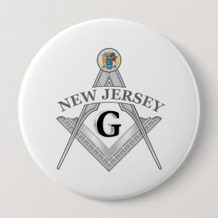 Vrijmetselaarsloge van de staat New Jersey Ronde Button 4,0 Cm