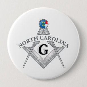 Vrijmetselaarsloge van de staat North Carolina Ronde Button 4,0 Cm