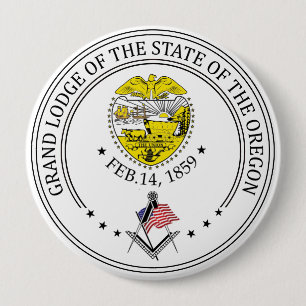 Vrijmetselaarsloge van de staat Oregon Ronde Button 4,0 Cm