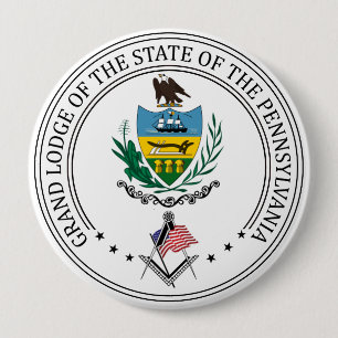 Vrijmetselaarsloge van de staat Pennsylvania Ronde Button 4,0 Cm