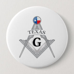 Vrijmetselaarsloge van de staat Texas Ronde Button 4,0 Cm