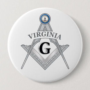 Vrijmetselaarsloge van de staat Virginia Ronde Button 4,0 Cm