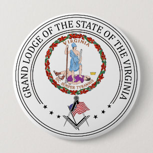 Vrijmetselaarsloge van de staat Virginia Ronde Button 4,0 Cm