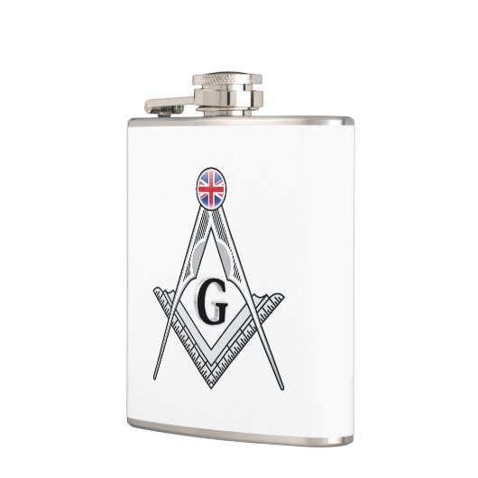 Vrijmetselaarsloge van het Verenigd Koninkrijk Heupfles (Links)