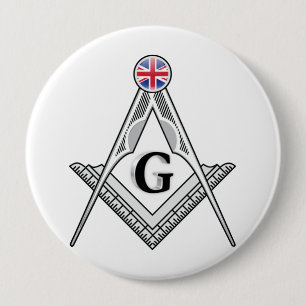 Vrijmetselaarsloge van het Verenigd Koninkrijk Ronde Button 4,0 Cm