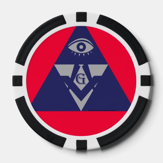 vrijmetselaarspaander poker chips (Voorkant)