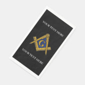 Vrijmetselaarsplein en Kompas Blauw Servet (Hoek)