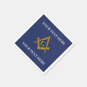 Vrijmetselaarsplein en Kompas Blauw Servet (Hoek)