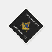 Vrijmetselaarsplein en Kompas Blauw Servet (Hoek)