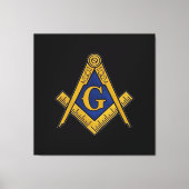 Vrijmetselaarsplein en kompas canvas afdruk (Voorkant)