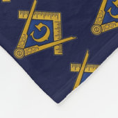 Vrijmetselaarsplein en kompas fleece deken (Hoek)