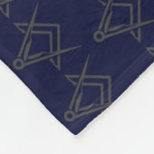 Vrijmetselaarsplein en kompas fleece deken (Hoek)