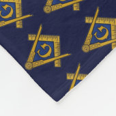 Vrijmetselaarsplein en kompas fleece deken (Hoek)