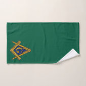 Vrijmetselaarsplein en kompas Masonic Emerald Gree Bad Handdoek (Handdoek)