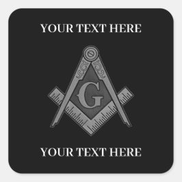 Vrijmetselaarsplein en Kompas Masonic Metselarij Vierkante Sticker