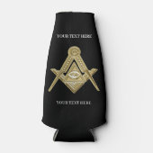 Vrijmetselaarsplein en kompas metselwerk flesjeskoeler (Voorkant)