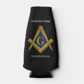 Vrijmetselaarsplein en kompas metselwerk flesjeskoeler (Voorkant)