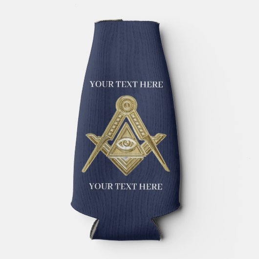 Vrijmetselaarsplein en kompas metselwerk flesjeskoeler (Voorkant)