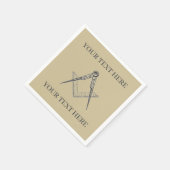 Vrijmetselaarsplein en kompas servet (Hoek)