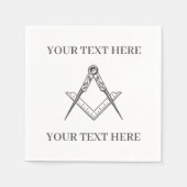 Vrijmetselaarsplein en kompas servet (Voorkant)