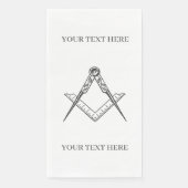 Vrijmetselaarsplein en kompas servet (Voorkant)