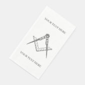 Vrijmetselaarsplein en kompas servet (Hoek)