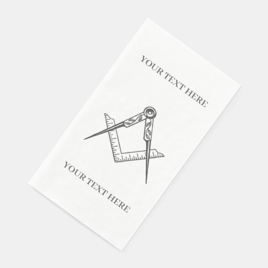 Vrijmetselaarsplein en kompas servet (Hoek)