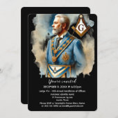 Vrijmetselaarsplein en kompas vrijmetselaar kaart (Voorkant / Achterkant)