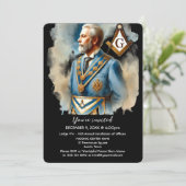 Vrijmetselaarsplein en kompas vrijmetselaar kaart (Staand voorkant)