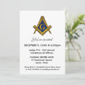 Vrijmetselaarsplein en kompas vrijmetselaar kaart (Staand voorkant)