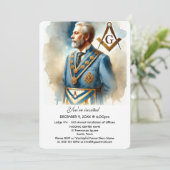 Vrijmetselaarsplein en kompas vrijmetselaar kaart (Staand voorkant)