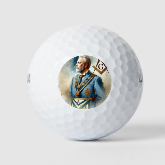 Vrijmetselaarsplein en kompas vrijmetselaar meeste golfballen (Voorkant)