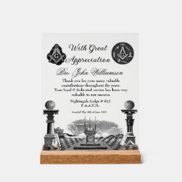 Vrijmetselaarsprijs Acryl Bord