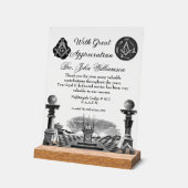 Vrijmetselaarsprijs Acryl Bord (Hoek)