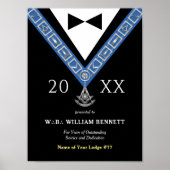 Vrijmetselaarsprijzen | Afgelopen Master Freemason Poster (Voorkant)