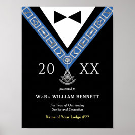 Vrijmetselaarsprijzen | Afgelopen Master Freemason Poster