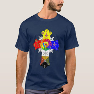 Vrijmetselaarsroos Kruis T-shirt