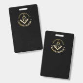 Vrijmetselaarssymbool Badge (Voor- en achterkant)