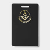 Vrijmetselaarssymbool Badge (Achterkant)