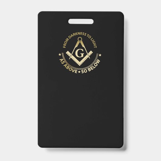 Vrijmetselaarssymbool Badge (Voorzijde)