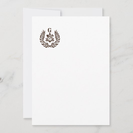 Vrijmetselaarssymbool Kaart (Voorkant)