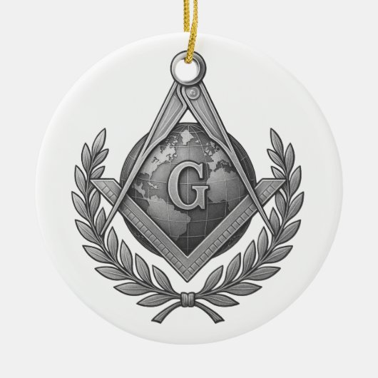 Vrijmetselaarssymbool Keramisch Ornament (Voorkant)