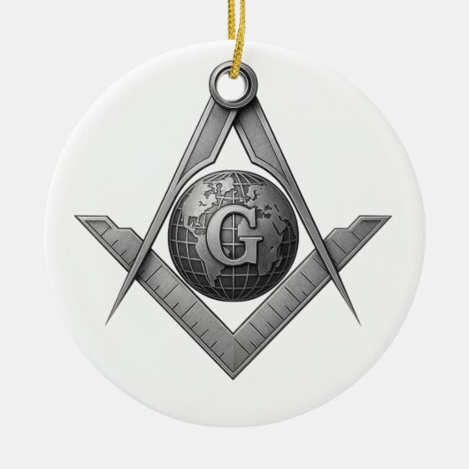 Vrijmetselaarssymbool Keramisch Ornament (Voorkant)