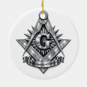 Vrijmetselaarssymbool Keramisch Ornament (Achterkant)