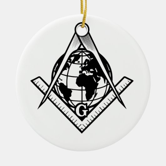 Vrijmetselaarssymbool Keramisch Ornament (Voorkant)