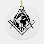 Vrijmetselaarssymbool Keramisch Ornament (Achterkant)