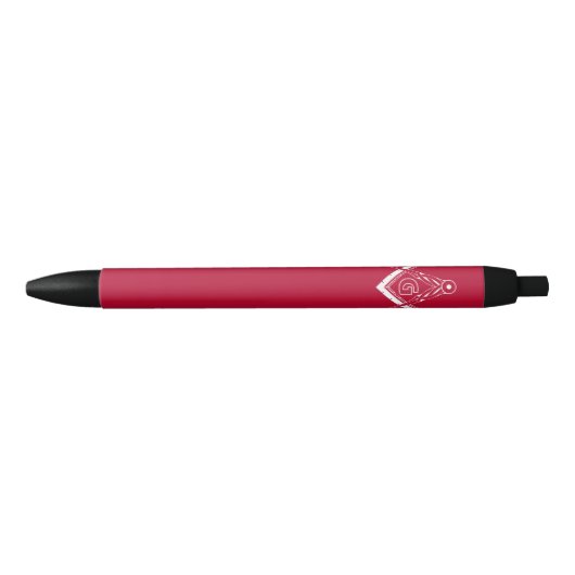 Vrijmetselaarssymbool Zwarte Inkt Pen (Voorkant)
