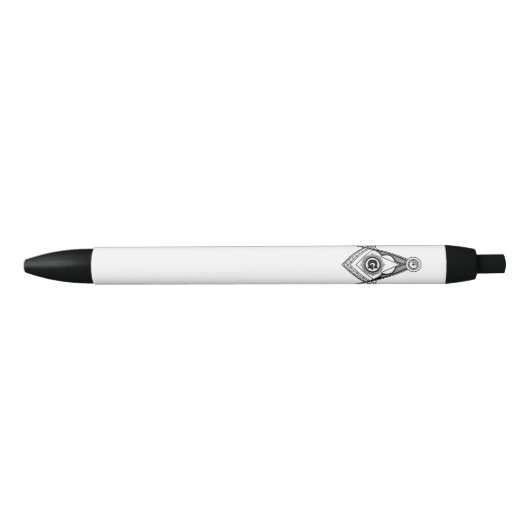 Vrijmetselaarssymbool Zwarte Inkt Pen (Voorkant)