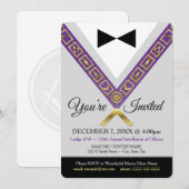 Vrijmetselaarsuitnodiging - Grand Master Masonic J Kaart (Voorkant / Achterkant)